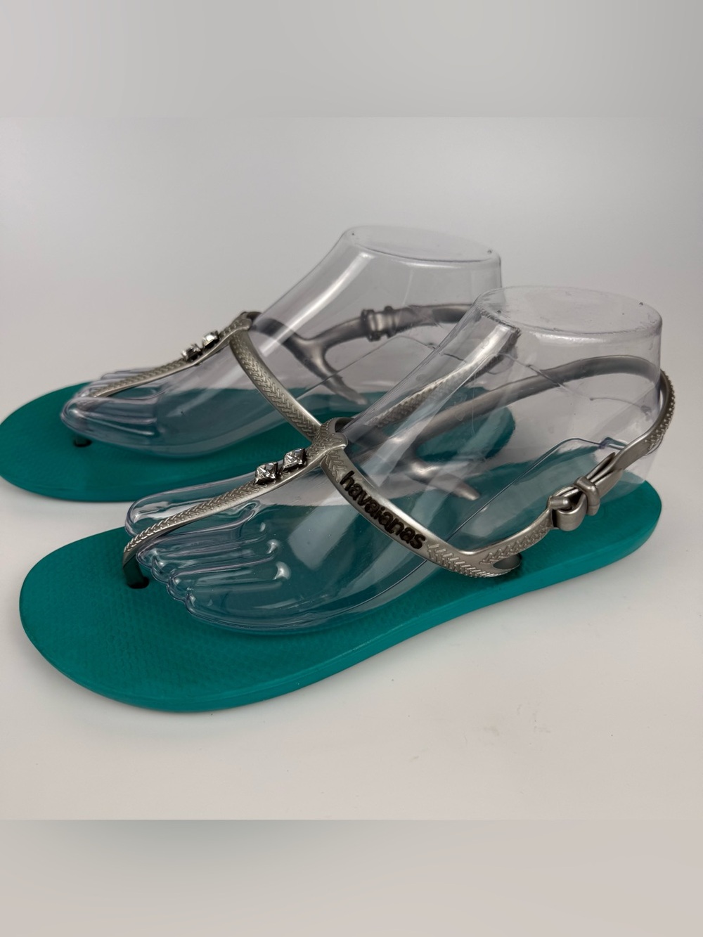 Havaianas Flip Flop Freedom Swarovski Crystals Sandals Size US 9/10 EU 41/42
